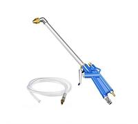 Pistolet De Nettoyage Soufflette à Air Comprimé- Nettoyage Voiture Livré Avec Un Tuyau De 1m, Machine De Nettoyage Pneumatique Double Fonction Pour Enlever L'Huile (Connecteur coudé bleu)