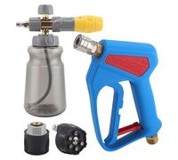 Pistolet de nettoyeur haute pression - 5000 PSI - Flacon de 1 litre pour mousse - Buse 6 en 1 - Adaptateur