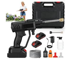 Pistolet de nettoyeur haute pression sans fil - Nettoyeur haute pression - Sans batterie - Jet d'eau puissant - Arrosage de jardin - Nettoyage extérieur - Idéal pour les allées et les vélos