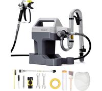 Pistolet de peinture à airless, kit complet pour débutants, système de peinture à airless pour peinture murale, tuyau de 7,6 mètres, 460W, débit jusqu'à 7 m³/min, avec accessoires et manuel d'utilisat