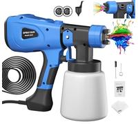 Pistolet de peinture électrique HVLP 1000 ml 1000 W pour clôture, mur, meubles, 3 modes de pulvérisation, débit réglable HVLP