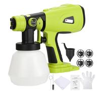 Pistolet de Peinture sans Fil Aliarm pour Ryobi One + Plus 18V Batterie Lithium-ION, 200W HVLP Moteur brushless Pistolet de Peinture à Main pour Meubles Mur Porte de clôture (sans Batterie)