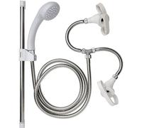 Pistolet de pulvérisation à distance avec raccords universels et sangles de fixation, adapté aux systèmes haute et basse pression, blanc, tuyau de 1,75 m.