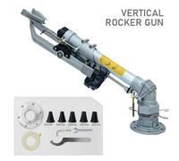 Pistolet de pulvérisation d'arrosage auto-rotatif, pistolet de pulvérisation rotatif d'irrigation agricole 360 ° Tête d'arrosage d'irrigation de pulvérisateur à bras oscillant vertical GRIS