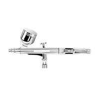 Pistolet de pulvérisation, Kit aérographe pistolet aérographe double Action avec jeu d'aiguilles 0.2/0.3/0.5mm tasse 7cc/20cc/40cc tuyau d'air 1.8M et Kit de nettoyage