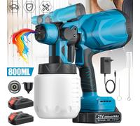 Pistolet de pulvérisation rechargeable sans fil de 800 ml, pulvérisateur de peinture, aérographe pour meubles, acier, compatible avec la batterie Makita 18V 1 Battery