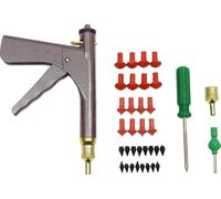 Pistolet de réparation de pneus sans chambre à air - Outil de réparation de pneus - Lourd - Ergonomique - Bouchon champignon - Métal - Alésage/sonde - Coffret d'outils