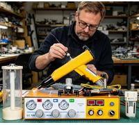 Pistolet de revêtement en poudre portable - Machine de pulvérisation électrostatique 35 W avec double affichage numérique et sortie réglable - Kit complet de revêtement en poudre pour une utilisation