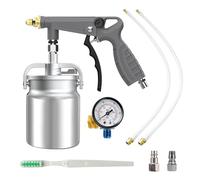Pistolet De Sablage 1000ml Pistolet D'apprêt Pour Véhicule, Pistolet Pneumatique À Godet Pistolet À Gobelet Sous Pression Avec Ventouse, Tuyau De Pulvérisation Droit, Pour La Peinture De Véhicules
