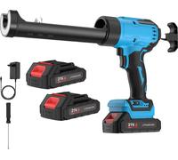 Pistolet électrique d'application de mastic, vitesse réglable, éclairage LED, deux batteries