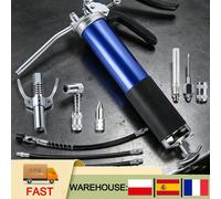 Pistolet graisseur portable à une main, poignée pistolet innovante, injection monobloc et soulagement de la pression, sans opération de verrouillage complexe, accessoires complets pour la Bleu