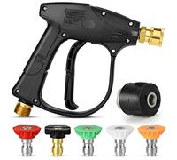 Pistolet Haute Pression Avec 5 Buses Colorées, Buse Rapide 4350 PSI 1/4", Accessoires Pour Nettoyeur Haute Pression M22-14 Karcher, Adaptateur de Lavage de Voiture, Nettoyage Domestique