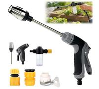 Pistolet Haute Pression pression 3 Modes Réglables Tuyau Arrosage Pistolet | pistolet haute pression voiture et réglable, mousse intégrée, verrouillage,Idéal pour voiture, jardin, sols