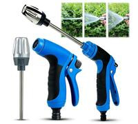Pistolet Nettoyeur Haute Pression Aquoxis, Nettoyeur à Jet Aquasis, Qinux Aquoxis, Buse Haute Pression Aquaxis pour Jardin, terrasse et Voiture (Blue,Single Washer)