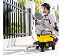 Pistolet Peinture Électrique, Pulvérisateur De Peinture Airless sans Fil, 600 W sans Balais, 7 L, Tuyau 7,2 m et Rallonge 40 cm pour Murs, Plafonds, Portes et Clôtures, Façades et Garage