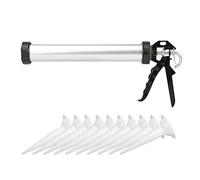 Pistolet pour silicone, pistolet à mastic avec 10 buse, Pistolet-applicateur universel, 600 ml