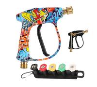 Pistolet pour tuyau, adaptateur d'arrosage extérieur, portable, imperméable et résistant aux hautes températures, pistolet pour lavage à pression pour garage, terrasse, jardin