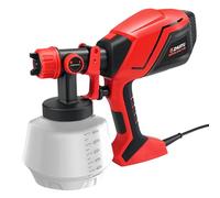 Pistolet pulvérisateur de peinture électrique HVLP de 1000 W avec 6 buses en cuivre et 3 modes de pulvérisation, récipient de haute capacité de 1200 ml pour meubles, clôtures, murs, portes de