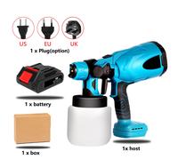 Pistolet pulvérisateur de peinture électrique sans fil, rechargeable, portable, machine à pulvériser la peinture HVLP, pour la peinture des murs, des meubles, de la maison, outil de bricolage, buse de