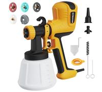 Pistolet pulvérisateur HVLP avec joint de nettoyage et de soufflage, 4 buses en cuivre et 3 motifs, pulvérisateurs de peinture pour peinture de maison, meubles, murs, armoires, clôtures, portes, etc