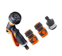 Pistolet Pulvérisateur, Kit Plastique Raccord Rapide Ergonomique | Arrosage Confortable des Arbustes et Pelouses, Branchement Accéléré, Entretien du Garage, Lavage des Chiens et Animaux