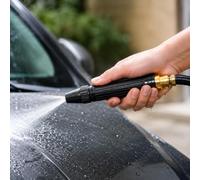 Pistolet pulvérisateur portable réglable avec poignée ergonomique, corps en plastique, connecteur en métal et collier de serrage pour nettoyage de véhicule et jardin, 16,4 x 2,4 cm / 6.46 * 0.94in, 1