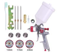 Pistolet pulvérisateur professionnel HVLP, buse de haute qualité, kit d'aérographe de rajeunissement par gravité, peinture de meubles de voiture, 1.4 ml, 1.7mm, 2.0mm, 600ml 1.4mm