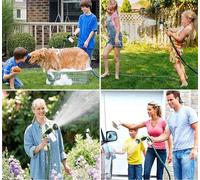 Pistolet pulvérisateur Unyqoos® – buse multifonctionnelle pour le jardin et le nettoyage, 8 niveaux de pulvérisation, pression d'eau réglable, réservoir intégré, en plastique et en caoutchouc, compati