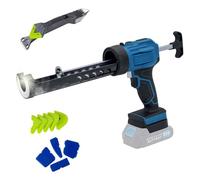 Pistolet Silicone Electrique, Pistolet Silicone Compatible avec Makita 18V, 2500 N Pistolet à Silicone pour Cartouches 300ml, 4 Vitesses et LED, avec Accessoires, Sceller, Étanchéifier SANS BATTERIE
