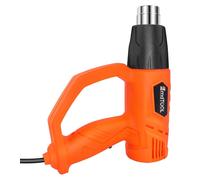 Pistolet thermique - Souffleur d'air chaud - 300 °C / 600 °C - 2000 W - 4 buses - 220 V - Orange