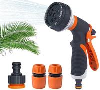 Pistolet Tuyau D'Arrosage, Pistolet d'Arrosage Jardin, Pistolet d'arrosage Réglable, Arrosage Pistolet Arrosoir, ave connecteur de conduite d'eau 8Modes d'arrosage, Lvage de Voiture, Nettoyage de Cour