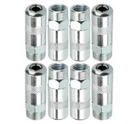 Pistolets à graisse Embout de buse Raccord de graisse fileté | Coupleur NPT en acier de 1 / 8 po avec poignée moletée et corps de clé pour les tâches quotidiennes du service de