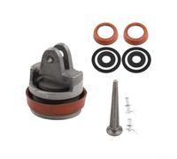 Piston de rechange pour pompe à main de type 75 avec vanne de passage, jeu de pistons en fonte et cuir synthétique avec joints et vis pour pompes de jardin et de puits, orange/noir