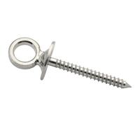 Piton à il avec vis bois/acier- inox - fil 8 mm - 80 mm - lot de 2
