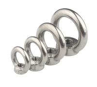 Piton à Visser 1 à 2 écrous œil de levage en acier inoxydable 304, M4, M5, M6, M8, M10, M12, vis anneau, boulon, écrou d'accrochage Pour fixation(Lifting Eye Nuts,M10 (1pc))
