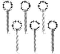 Piton à Visser M8x80, Piton a Oeil Inox, Anneau à Visser Filetage Bois | Anneau Fermé, Pour hamacs, balançoires et voiles d'ombrage, Fixation Robuste, usage intérieur et extérieur