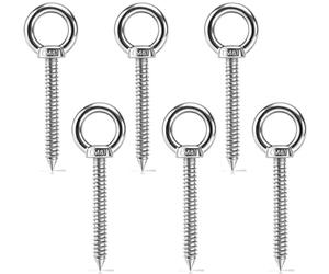 Piton à Visser M8x80, Piton a Oeil Inox, Anneau à Visser Filetage Bois | Anneau Fermé, Pour hamacs, balançoires et voiles d'ombrage, Fixation Robuste, usage intérieur et extérieur