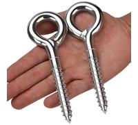 Piton à Visser piton a oeil inox Boulon à Oeil Galvanisé(2Pcs, M12x120mm)