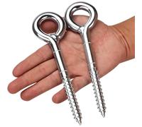 Piton à Visser piton a oeil inox Boulon à Oeil Galvanisé(2Pcs, M12x190) | Crochets à Anneau pour Échafaudage Vis à Anneau Lourd Fermé Offre une Excellente Résistance à la Corrosion et à la Rouille