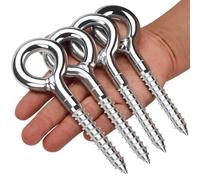 Piton à Visser piton a oeil inox Boulon à Oeil Galvanisé(4Pcs, M12x120mm)