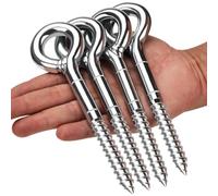 Piton à Visser piton a oeil inox Boulon à Oeil Galvanisé(4Pcs, M12x190mm) | Crochets à Anneau pour Échafaudage Vis à Anneau Lourd Fermé Offre une Excellente Résistance à la Corrosion et à la Rouille