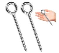 Piton à Visser Piton a Oeil Inox M10x120mm œillet à Vis Galvanisées 2pcs | Piton M10 Résistance à la Corrosion Faciles à Visser pour Accrocher ou Fixer des Éléments de Manière Sûre et Durable