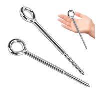 Piton à Visser Piton a Oeil Inox M10x190mm œillet à Vis Galvanisées 2pcs | Piton M10 Résistance à la Corrosion Faciles à Visser pour Accrocher ou Fixer des Éléments de Manière Sûre et Durable