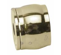 Piton d'embrasure pour tube de penderie rond-laiton poli-diamètre 30mm BRICOZOR