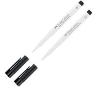 Pitt Artist Pen With 1.5mm Lead And Pitt Artist Pen B Brush Tip - White