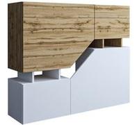 Best mobilier Buffet haut Pitt 4 portes 120 cm Bois