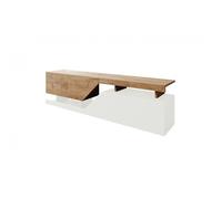 Best mobilier Meuble TV Pitt 160 cm style industriel Bois/Blanc