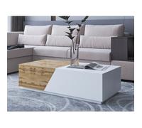 Bestmobilier Table basse industrielle - Marron