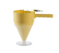 Pitycbo Entonnoir Mesureur En Plastique Base Multifonction Distributeur Liquide Mécanisme Métallique Distributeur Manuel Pâte, Jaune