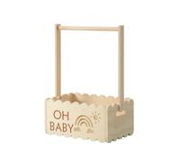 Pitycbo Panier à Poignée Vert | Panier en Bois Poignée, Pratique, pr bébé Shower, Lettre -en-Ciel